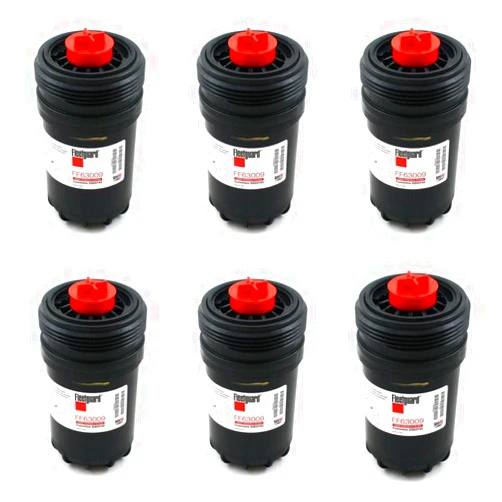 Fleetguard FF63009 (Cummins 5303743) Fuel Filter, NanoNet Hi Performance Filtration for Cummins B/L Series Engine, 2x Contaminant Holding Cap, Best Protection and Longer Fuel System Life (Pack of 6)
