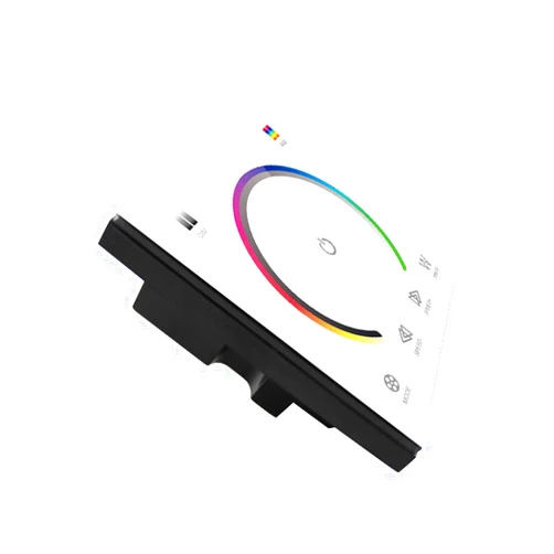 AMKI LED Wall Switch Dimmer,LED Controller,Wall- Mounted Plastic Cover Touch Panel Switch for DC12V-24V 3528 2835 5050 Single Color LED Strip Lighting(RGBW-Red,Green,Blue,White)