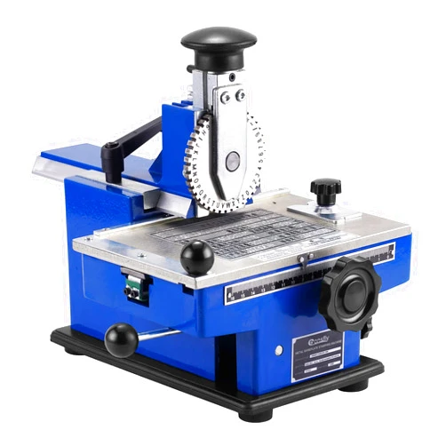 Consfly Metal Nameplate Stamping Machine Semi-Automatic Embosser Label Printing Marking Machine Dog Tag Printer (5mm Character Wheel)