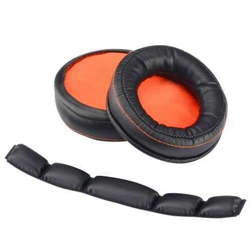 Geekria Earpad + Headband Compatible with SteelSeries Siberia 800 840 Headphone Replacement Ear Pad + Headband Pad/Ear Cushion + Headband Cushion/Repair Parts Suit (Black)