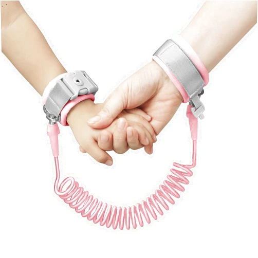 PandaEar Anti Lost Wrist Link, Toddler Harness Walking Leash Safety Child Wristband Leashes for Babies Kids -Pink