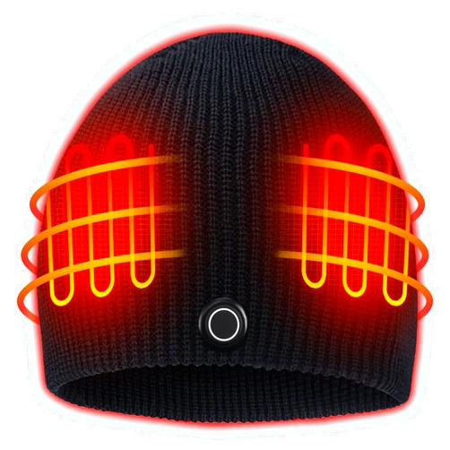 VEEST Heated Hat for Men Women, 7.4V Rechargeable Winter Heated Beanie, Electric Washable Heat Cap for Fishing