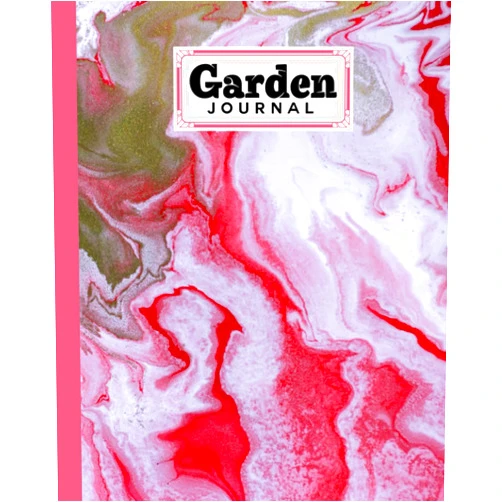 Heinz-Georg Reichel Garden Journal: Garden Journal Marbled Pink Cover, Gardening Planner, Garden Diary and Record Book | 120 Pages, Size 8