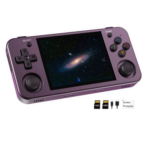 Cintwor RG353M Metal Retro Game Handheld Game Console with Android 11 64bit Linux System 3.5’’ IPS Touch Screen Built-in 64G TF and Hall joystick