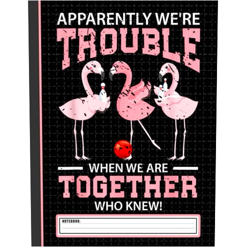 By Flamingo Bo (Author) Apparently We're Trouble When We Are Together Notebook: 8.5x11 College Ruled Notebook, 120 Pages, Pretty Flamingo Notebook for writing, taking notes, Flamingo gift for her
