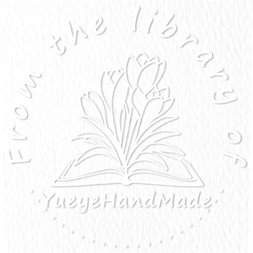 KENJOVIVO From The Library of | Ex Libris | Floral Book Stamp | Book Embosser Personalized | Custom Book Embosser | Wedding Embosser | Wood Library Stamp