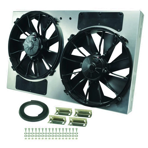 Derale Performance 16836 Gray/Black High Output Dual Radiator Fan