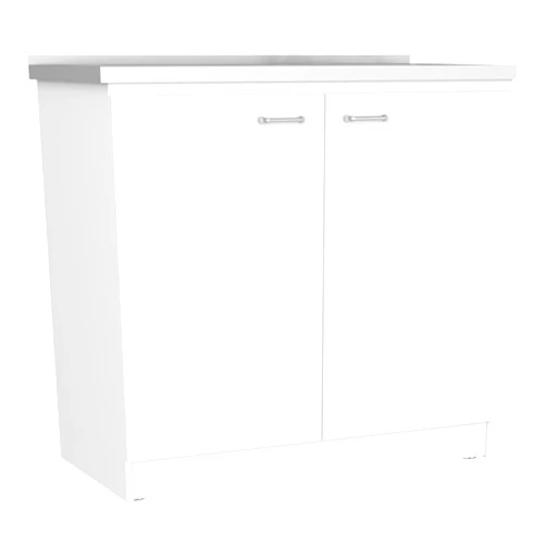 Tuhome Furniture TuHome White Modern Engineered Wood Napoles Utility Sink with Cabinet
