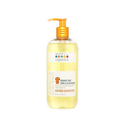 Nature's Baby Organics Nature's Baby 3 in 1 Baby Shampoo, Body Wash and Face Wash, Formulated for Problem and Sensitive Skin, No Sulfate or Artificial Fragrances, Vanilla Tangerine, 16 oz