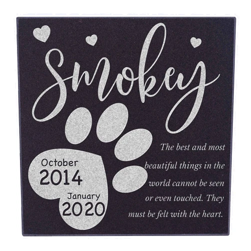 CustomizationMill Personalized Pet Memorial Stone - Dog Grave Marker | Garden Stones Loss of Dogs - 6x6