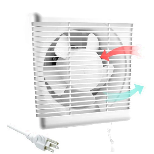 Hehou Window Shutter Exhaust Fan with Reversible Airflow 298CFM 10” Wall Mount Attic Fan Quiet Ventilation and Cooling for Bathroom Greenhouse, Garage, Attic
