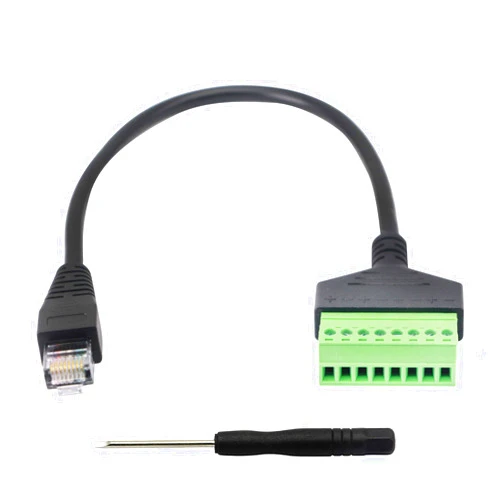 XMSJSIY RJ45 Screw Terminal,RJ45 Male to 8 Pin Screw Terminal Connector,RJ45 8p8c to 8Pin Bolt Screw Type Terminal Connector for Cat5/6/7 Ethernet Extender for AV CCTV UTP DVR (Male to terminal)