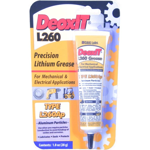 CAIG LABORATORIES DeoxITL260 Grease L260Ap, jar aluminum particles 28 g