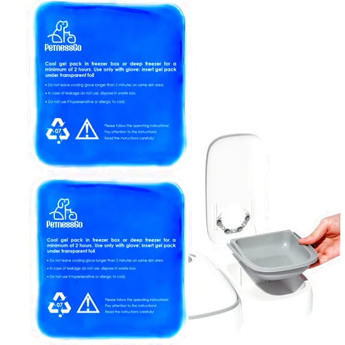ZMAYPLUS 2Pcs ice Packs, Suitable for ZMAYPLUS Smart Cat Feeder, Automatic 2 Meal Pet Feeder, Timed Feeder for Cats&Dogs with Display, 1-48 Hours Timed Feeder for Cats&Dogs.