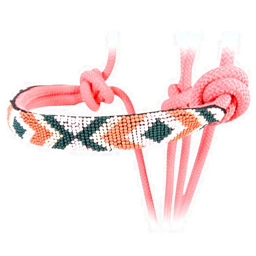 Cashel Company Beaded Nose Rope Halter W/9' Lead, Pink (HTR-BRH-PNK)