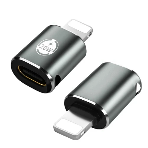 DHTtechky 2Pack USB C Female to Lightnlng Male Adapter Compatible for iOSPhone XR/XS/SE/7Plus/Pro Max pad Air Mlni Series with A Speed Data Transmission Connect & Charge.