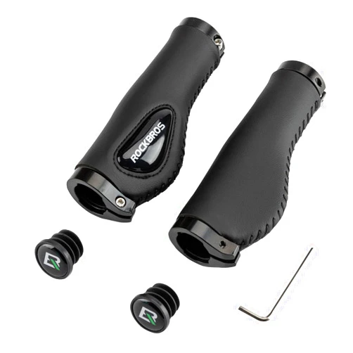 ROCKBROS Bike Handle Grips Ergonomics Design Soft Gel Dual Lock on Bicycle Handlebar Grips for Mountain MTB MBX Bike Electric Scooter