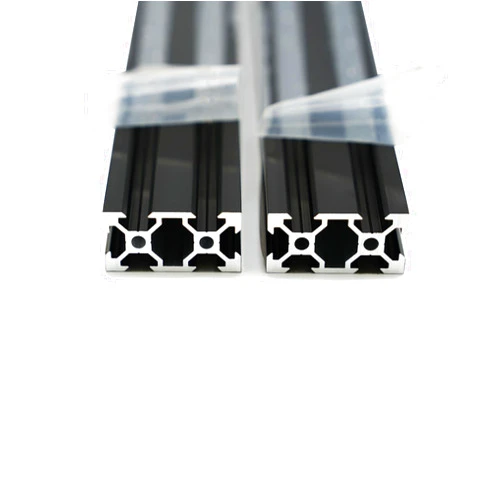 Iverntech 2PCS 1000mm 2040 V Slot Aluminum Extrusion 39.37 inches Black Aluminum Profile European Standard Anodized Linear Rail for DIY 3D Printer and CNC Machines