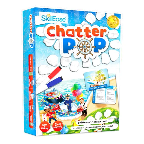 SkillEase Chatter Pop Social Skills Game to Think About Others, Speech Therapy Materials, Therapy Games, Educational, Social Emotional Learning Activities, Conversation Starter Cards