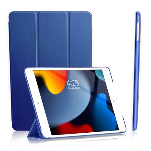 Soke Case for iPad 6th Generation 2018/ iPad 5th Gen 2017/ iPad Air 2 & 1, [Slim Trifold Stand + Auto Wake/Sleep], Premium Protective Hard PC Back Cover for Apple iPad 9.7 Inch (Navy)