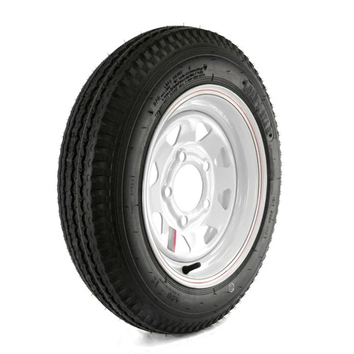 Kenda Loadstar 12in. Bias-Ply Trailer Tire and Wheel Assembly - 480-12, 5-Hole, Load Range C, Model Number DM412C-5C-I