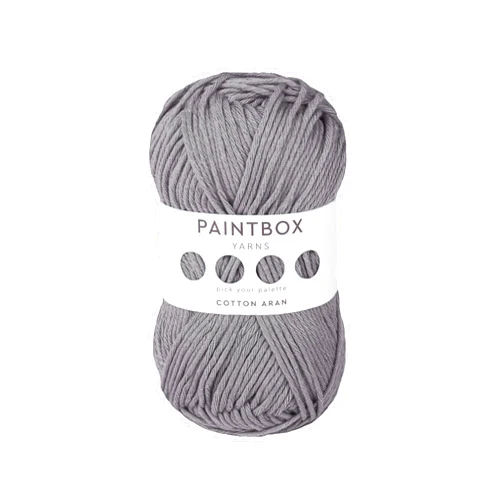 Paintbox Yarns 100% Cotton Aran Yarn 1.76oz (50g), 93 Yards (85m) - Slate Grey Worsted Wool for Crochet, Knitting - Soft, Lightweight for Sweaters, Clothes