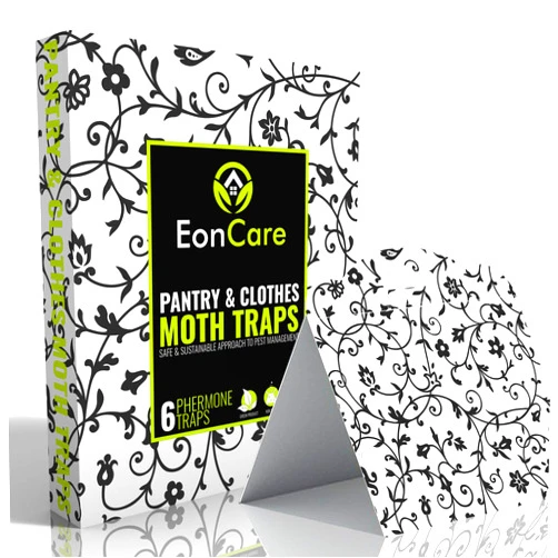 EonCare Pantry & Clothes Moth Traps | Dual Action Formula Captures More Types of Moths | Safe & Natural | 6 Pack | New & Improved 2020