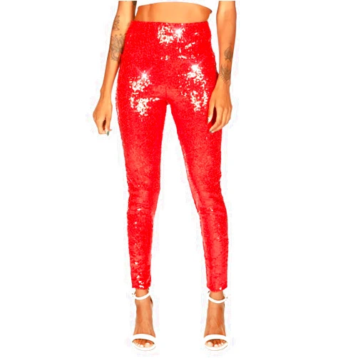 Tipsy Elves Shiny Sequin Leggings for Women for Holiday Outfits and Beyond