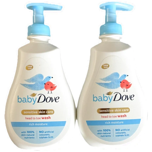 Generic Baby Dove Wash Rich Moisture - Head to toe Wash - 400ml - 2 Pack