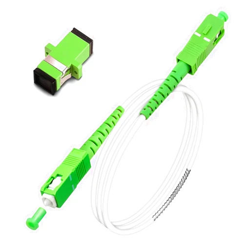 Bangun SC/APC to SC/APC Fiber Optic Internet Cable, Armored Single Mode Patch Cable, Fiber Optic Jumper Optical Patch Cord - SIMPLEX - 9/125um - OS1/OS2 Compatible, LSZH White, 2m