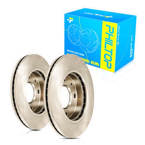 PHILTOP 10.1 inch（257.3 mm）Vented Disc Brake Rotors Compatible with El-a-ntra, 2-PC Set