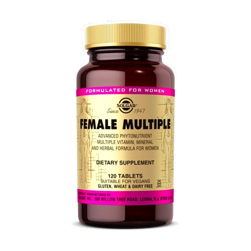Solgar Female Multiple, 120 Tablets - Multivitamin, Mineral & Herbal Formula for Women - Advanced Phytonutrient - Vegan, Gluten Free, Dairy Free - 40 Servings