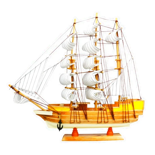 Amalgo Model Boats Wooden Sailboat Decoration Nautical Desktop Crafts Collections Ornaments New
