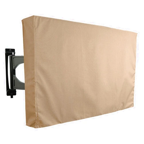 KHOMO GEAR Outdoor TV Cover Brown Universal Weatherproof Protector for 46-48 Inch TV - Fits Most Mounts & Brackets