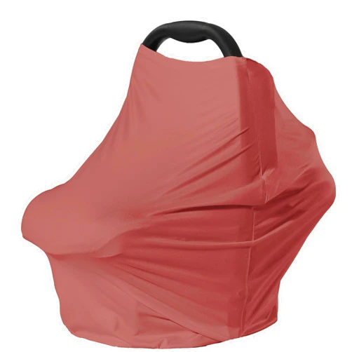 Dudeeghes Car Seat Cover Baby for Nursing, Baby Breastfeeding Cover Carseat Canopy Covers, Solid Color Multi-use Nursing Cover for Babies (Bronze red)