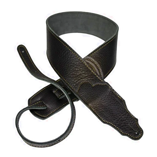 Franklin Strap Original Black Glove Leather with Suede Backing Guitar Strap