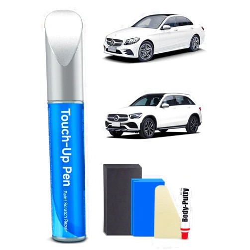 RSACET 149/9149 Polar White Touch Up Paint Kit Compatible with Mercedes-Benz Exact Match Car Scratch Repair Touch Up Paint Kit
