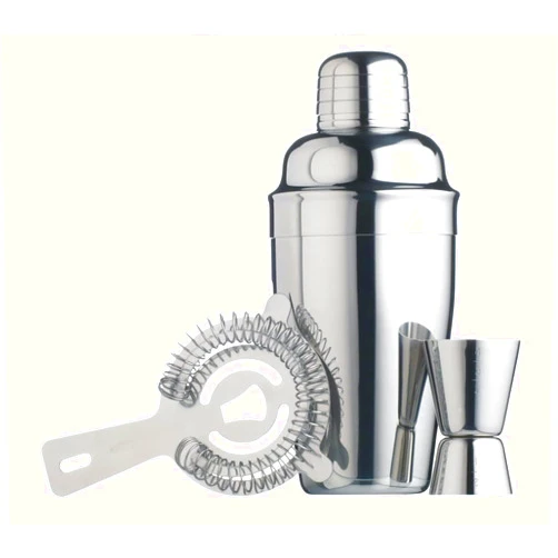 Barcraft Cocktail Making Kit, Stainless Steel, 3 Piece Gift Set