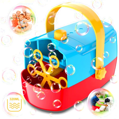 Zerhunt Bubble Machine Durable Automatic Bubble Blower, 18000+ Big Bubbles Per Minute Bubbles for Kids Toddlers Bubble Maker Operated by Plugin or Batteries Bubble Toys for Indoor Outdoor Birthday Party