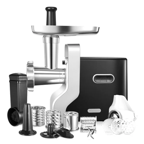 HOUSNAT Meat Grinder Heavy Duty, 3000W Max Ultra Powerful, 5 in 1 HOUSNAT Multifunction Electric Meat Grinder, Sausage Stuffer, Slicer/Shredder/Grater, Kubbe & Tomato Juicing Kits, Home Kitchen Use