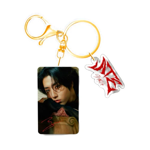 HABETI Stray Kids Keychain with ATE Charm for STRAY, Acrylic Double Sided Pattern SKZ Backpack Pendant