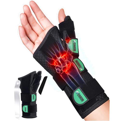 Oyakin Carpal Tunnel Wrist Brace Night Support, Thumb Brace for De Quervain's Tenosynovitis, Tendonitis, Sprains Trigger Thumb, Arthritis, Thumb Spica Splint Right Hand, Wrist Support Men and Women