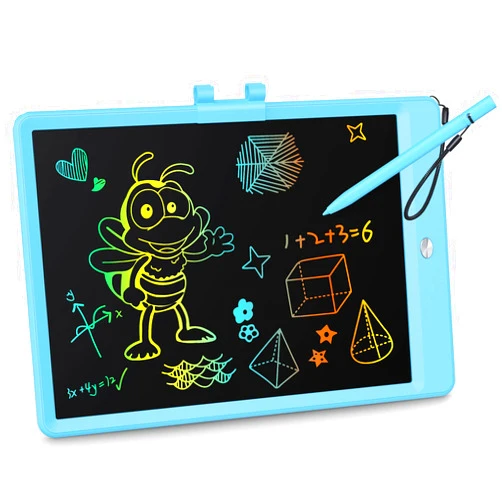 KOKODI LCD Writing Tablet, 10 Inch Colorful Toddler Doodle Board Drawing Tablet, Erasable Reusable Electronic Drawing Pads, Educational and Learning Toy for 3-6 Years Old Boy and Girls