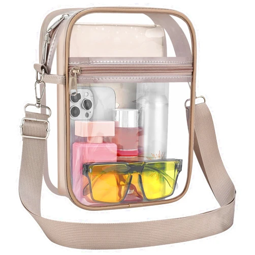 USPECLARE Clear Purse Stadium Transparent Messenger Bag Stadium Approved for Men and Women Clear CrossBody Bag