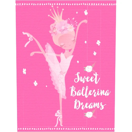 Cecelia's Pretty Press Sweet Ballerina Dreams: Composition Book| Pink Ballerina with a Princess Crown| White flowers and Pink roses| Long eyelashes| Wide Ruled Line paper