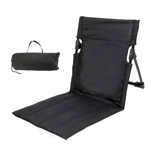 Nikki and Max Portable Folding Beach Chair, Ultra-Light Aluminum Frame, Folding Lazy Chair for Camping, Beach, Travel, Black/Green (Black)