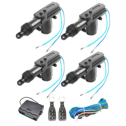 Bylikeho 4PCS Power Door Lock Kit,Car Accessories Universal Car Door Lock Remote Lock Kit,Car Keyless Entry System with 2 Remote,12V Door Lock Actuator Car Remote Control