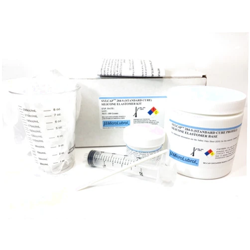 MicroLubrol SYLCAP 284-S Silicone Elastomer Encapsulant Kit, Transparent, Optically Clear, 10:1 Mix, 500 Gm/ML (0.5 Kg), Compare to Sylgard 184 and Similar