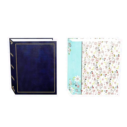 Pioneer Photo Albums Magnetic Self-Stick 3-Ring Photo Album 100 Pages (50 Sheets), Navy Blue & Photo Albums TR-100D Explosion Magnetic 3-Ring Photo Album 100 Page, Bold Flower