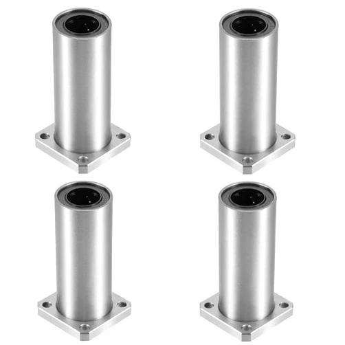 HIPICCO Linear Ball Bearings, LMK20LUU 20mm Square Flange Linear Motion Bushing Double Side Rubber Sealed for 20mm Linear Shaft CNC Machine 3D Printer 4 Pack